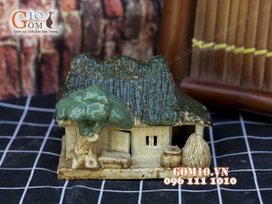 Mô hình nhà gốm 004 - Trang trí tiểu cảnh 15cm