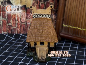 Mô hình nhà gốm 007 - Trang trí tiểu cảnh 21cm