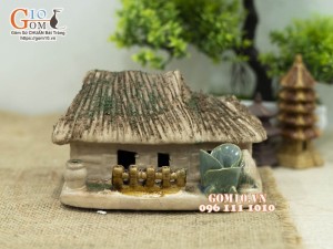 Mô hình nhà gốm 009-1 15cm - Trang trí tiểu cảnh