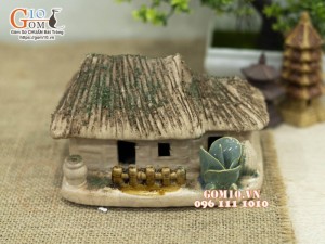 Mô hình nhà gốm 009-1 15cm - Trang trí tiểu cảnh