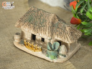 Mô hình nhà gốm 15cm - Trang trí tiểu cảnh
