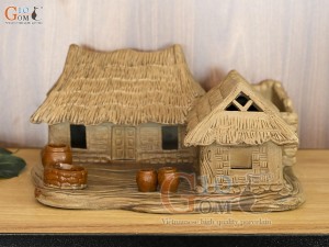 Mô hình nhà gốm mái tranh, 30x32cm Mô hình nhà gốm mái tranh, 30x32cm