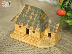 Mô hình nhà rơm tiểu cảnh dài 11.5cm