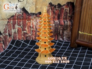 Mô hình tháp gốm 16cm - Trang trí tiểu cảnh 