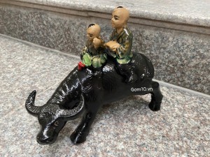 Mục đồng cưỡi trâu, kích thước 16x23cm