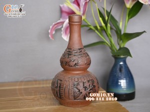 Nậm rượu 2 bầu Đông Sơn Âu Lạc, 600ml 