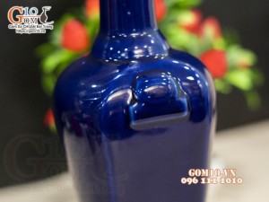 Nậm rượu dáng chai, màu xanh 750ml
