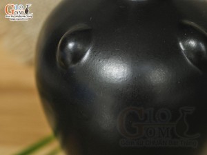 Nậm rượu gốm đen in logo, 500ml