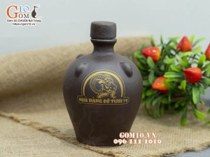 Nậm rượu gốm in logo