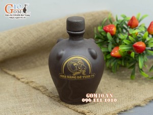 Nậm rượu gốm in logo