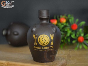 Nậm rượu gốm in logo