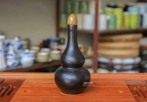 Nậm rượu 2 bầu men gốm, 400ml