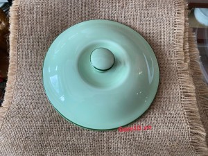 Nắp âu cơm men ngọc trơn cao cấp, đường kính 16cm