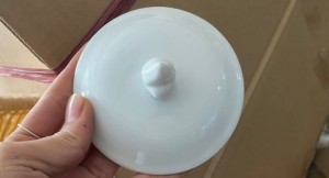 Nắp cốc chóp lửa men trắng