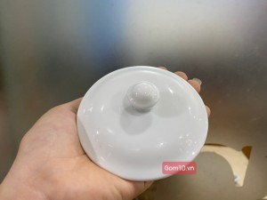 Nắp cốc men trắng
