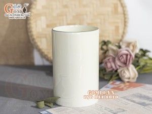 Ống đũa men kem, cao 15cm