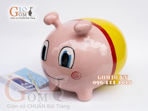 Ống heo tiết kiệm vàng hồng, dài 25cm