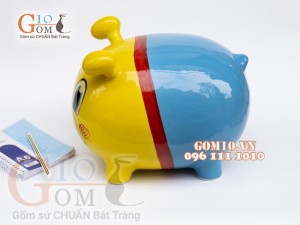 Ống heo tiết kiệm vàng xanh, dài 25cm