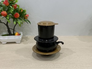 Bộ phin cà phê thấp men gốm trơn