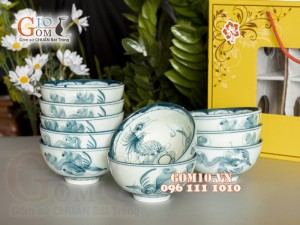 Bộ 10 Bát Cơm Rồng Phượng Hóa