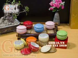 Sét 10 hũ caramen nhiều màu