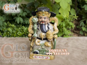 Thần phát lộc men rạn cao 35cm