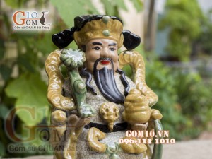 Thần phát lộc men rạn cao 35cm