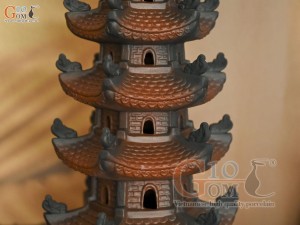 Mô hình tháp gốm 7 tầng trang trí tiểu cảnh, cao 59cm