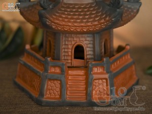 Mô hình tháp gốm 7 tầng trang trí tiểu cảnh, cao 59cm