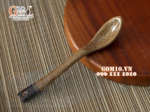 Thìa cà phê men gốm vàng