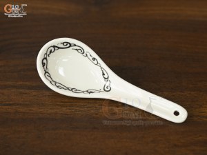 Thìa cơm men cổ vẽ hoa móc (Hàng Đặt SX)