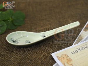 Thìa cơm xanh đồng vẽ Chuồn kim