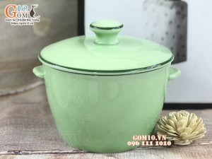 Thố chưng yến men ngọc trơn cao cấp, 650ml