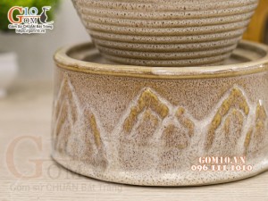 Thủy cầu phong thủy men màu, cao 30cm