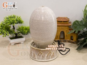 Thủy cầu phong thủy men màu, cao 30cm