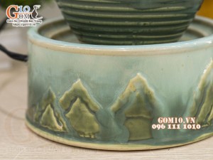 Thủy cầu phong thủy men ngọc, cao 30cm