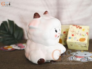 Tiết kiệm cừu vui vẻ màu hồng, cao 21cm