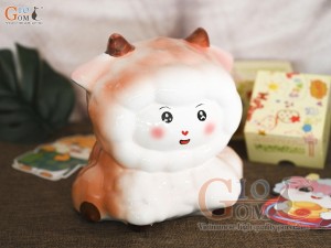 Tiết kiệm cừu vui vẻ màu nâu, cao 17cm