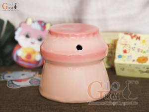 Tiết kiệm sữa chua màu hồng, cao 14cm