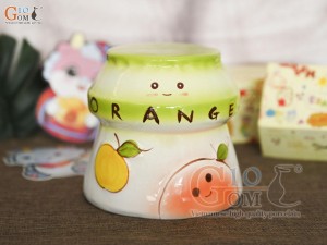 Tiết kiệm sữa chua màu xanh, cao 14cm