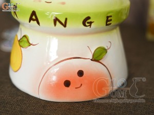 Tiết kiệm sữa chua màu xanh, cao 14cm