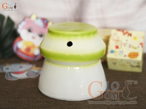 Tiết kiệm sữa chua màu xanh, cao 14cm