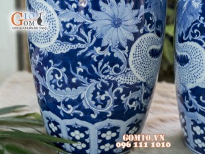 Tiểu Lộc Bình men rong cổ cảnh Rồng Băng 52cm