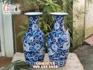 Tiểu Lộc Bình men rong cổ cảnh Rồng Băng 52cm