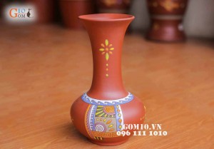 Tỏi cổ cao gốm đỏ, 29cm