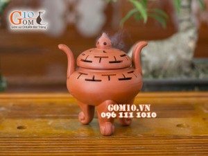 Trầm gốm tử sa đỏ dáng cao