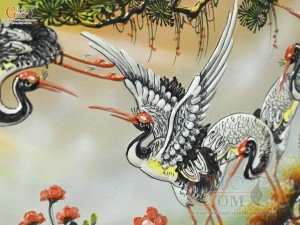 Tranh sứ cao cấp đắp nổi Phú Quý Cát Tường, 60x90cm