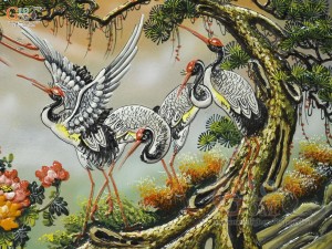 Tranh sứ cao cấp đắp nổi Phú Quý Cát Tường, 60x90cm