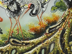 Tranh sứ cao cấp đắp nổi Phú Quý Cát Tường, 60x90cm