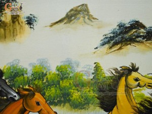 Tranh sứ cao cấp vẽ cảnh Mã Đáo Thành Công, 68x128cm